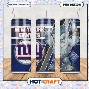 New York Giants tumbler design, perfect for sports fans everywhere