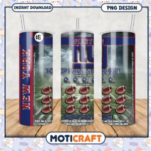 New York Giants Tumbler Design, Perfect for Game Day Sips