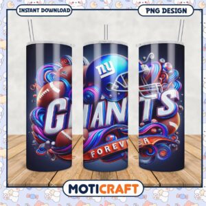 New York Giants Tumbler Design, Perfect for Football Fans