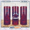 New York Giants tumbler design in vibrant red and blue, perfect for fans