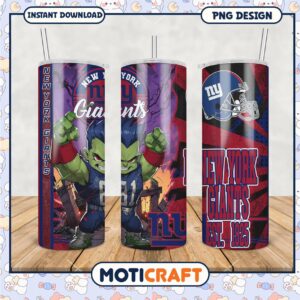 New York Giants tumbler design for fans, perfect for game day drinks
