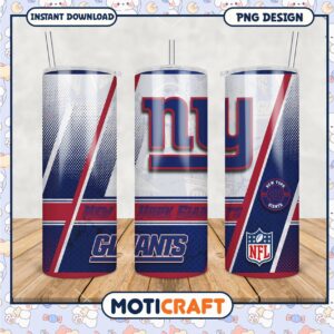 New York Giants tumbler cup design, perfect for game day drinks