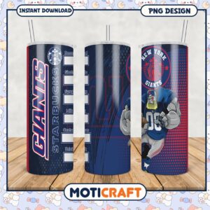New York Giants tumbler cup design, perfect for NFL fans and gifts