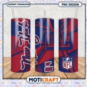 New York Giants Tumbler 20oz, Perfect for Game Day Fans