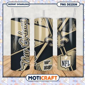 New Orleans tumbler with NFL logo design, stylish and practical drinkware