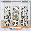 New Orleans Saints tumbler, stylish leopard print design for fans 2 New Orleans Saints tumbler, stylish leopard print design for fans