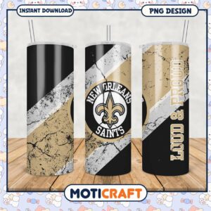 New Orleans Saints Tumbler, Loud and Proud Gift Idea for Fans