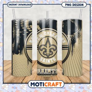 New Orleans Saints tumbler PNG design for fans, perfect for everyday use