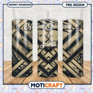 New Orleans Saints tumbler design, stylish and unique drinkware