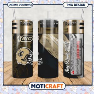 New Orleans Saints tumbler design, perfect for game day events