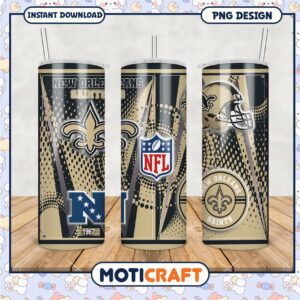New Orleans Saints tumbler design for NFL fans, perfect gift option