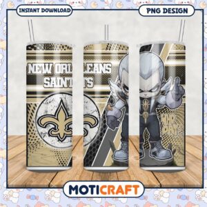 New Orleans Saints tumbler design for fans, perfect for game day