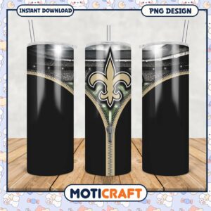 New Orleans Saints themed tumbler design, perfect for fans and gatherings