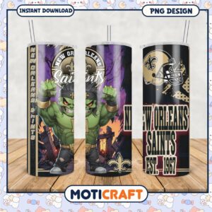 New Orleans Saints themed tumbler set, perfect for fans and collectors
