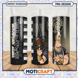 New Orleans Saints Starbucks tumbler, perfect for football fans