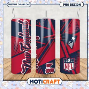 New England Patriots Tumbler, Stylish Drinkware for Fans
