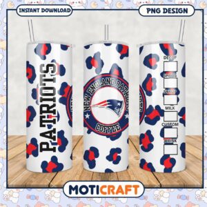 New England Patriots tumbler, stylish and customizable drinkware