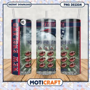 New England Patriots Tumbler PNG, Top Prize Win up to 100000