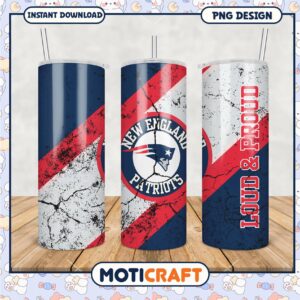 New England Patriots tumbler design, show your team spirit with pride