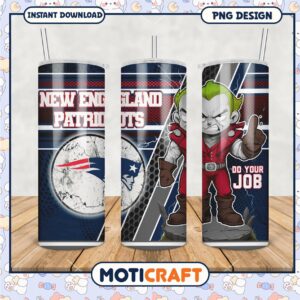 New England Patriots tumbler design, perfect for fans and collectors