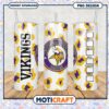 Minnesota Vikings tumbler with leopard print design, perfect for fans 2 Minnesota Vikings tumbler with leopard print design, perfect for fans
