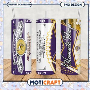 Minnesota Vikings tumbler trio, perfect for fans and collectors