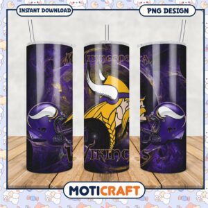 Minnesota Vikings tumbler image, stylish design for fans and gifts