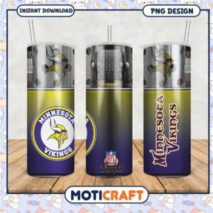 Minnesota Vikings tumbler design for sports fans, perfect gift idea