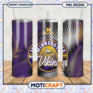 Minnesota Vikings tumbler design for fans, perfect for daily hydration