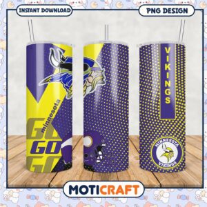 Minnesota Vikings Tumbler Cup Design, Cheer for Your Team Today