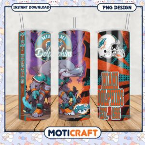 Miami Dolphins Tumbler with Fun Graphics, Perfect for Team Spirit