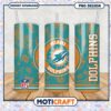 Miami Dolphins Tumbler PNG for NFL Fans, Bright Design for Daily Use