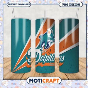 Miami Dolphins Tumbler PNG Design for Sports Fans, Perfect Gift Idea