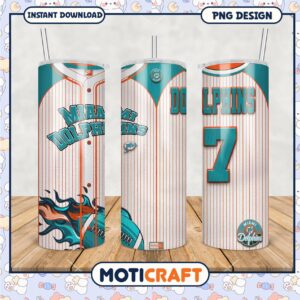 Miami Dolphins Tumbler Mug, Stylish Design for Fans and Collectors
