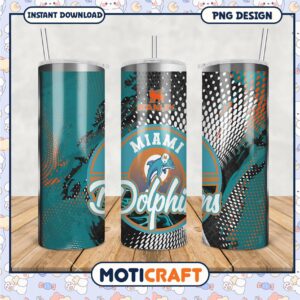 Miami Dolphins Tumbler for Fans, Enjoy Your Favorite Drink On the Go