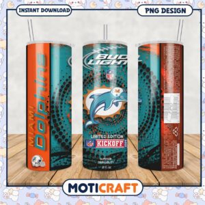 Miami Dolphins Tumbler for NFL Kickoff 2024, Fun Drinkware Design