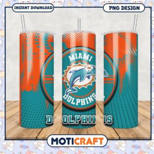 Miami Dolphins Tumbler Design, Perfect for Fans and Gifts