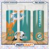 Miami Dolphins tumbler design for sports fans, perfect for hydration