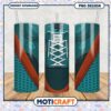 Miami Dolphins tumbler design with sneaker style, perfect for fans