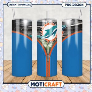 Miami Dolphins tumbler design for fans, perfect for everyday use