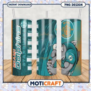 Miami Dolphins Tumbler Cup Design for Fans, Perfect for Drinks
