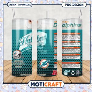 Miami Dolphins Hatters Be Gone Tumbler, Perfect for Fans and Events