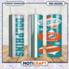 Miami Dolphins holiday tumbler design, perfect for festive drinks