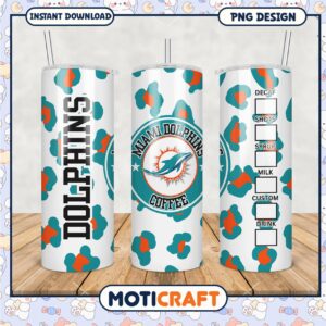 Miami Dolphins Coffee Tumbler, Stylish and Functional Design