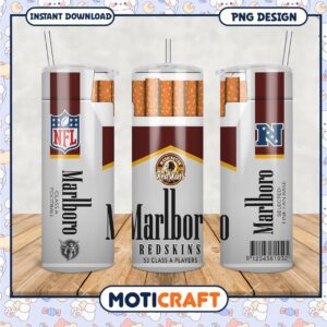 Marlboro Redskins Tumbler PNG, perfect for NFL fans and collectors