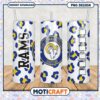 Los Angeles Rams tumbler with leopard print design, perfect for coffee lovers 1 Los Angeles Rams tumbler with leopard print design, perfect for coffee lovers