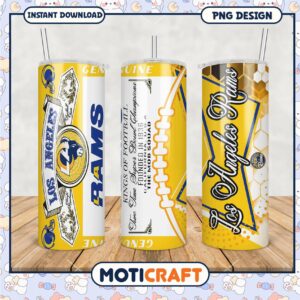 Los Angeles Rams Tumbler PNG, Stylish Design for Fans Everywhere