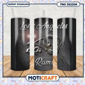Los Angeles Rams tumbler design, perfect for fans and gifts