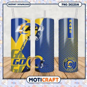 Los Angeles Rams tumbler cup, perfect for game day hydration