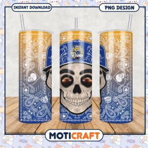 Los Angeles Rams themed tumbler design, perfect for fans everywhere